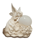 Traditional Ivory Angel Sleeping Figurine With Solar Light