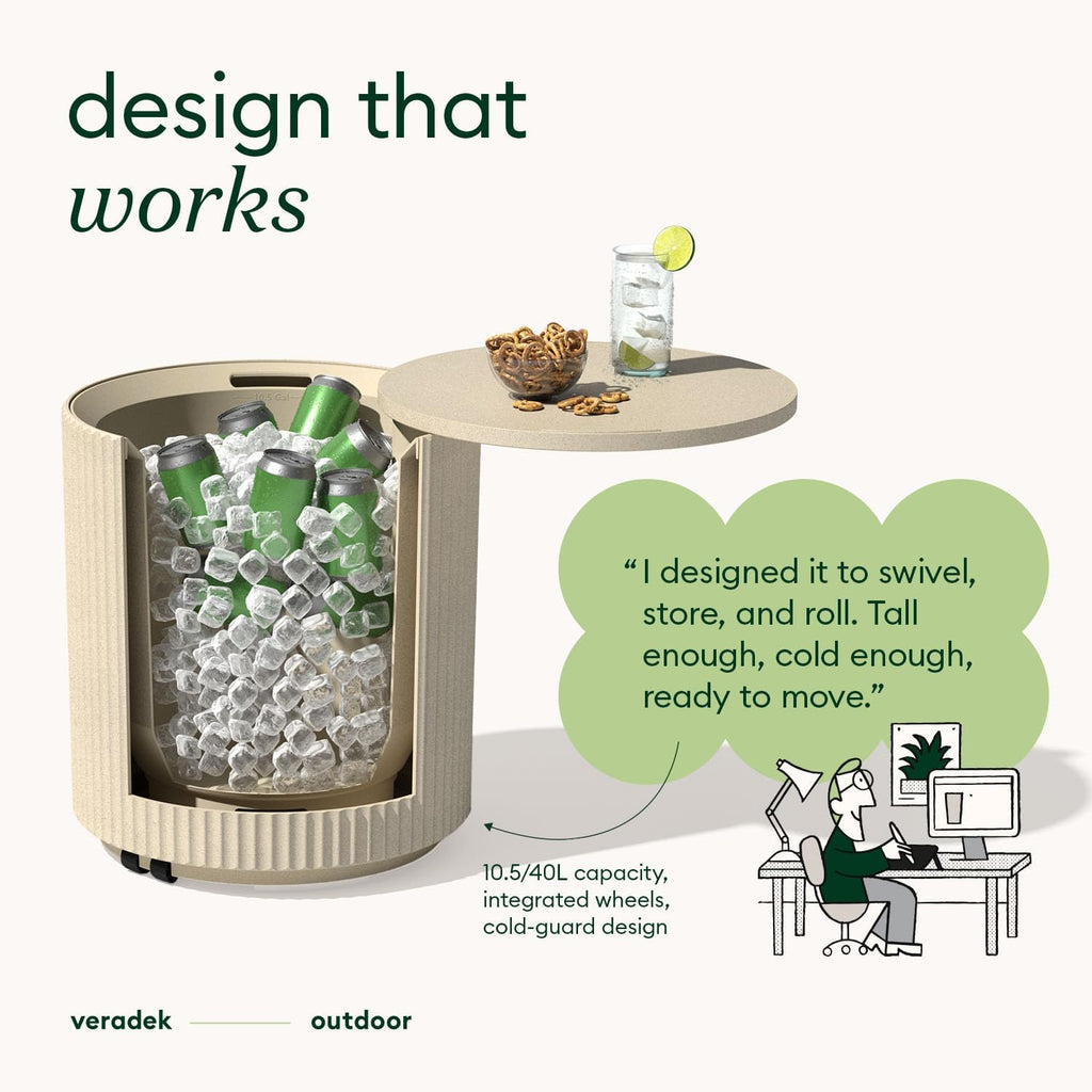 Outdoor Cooler Side Table