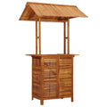 NNEVL Outdoor Bar Table with Rooftop 122x106x217 cm Solid Acacia Wood