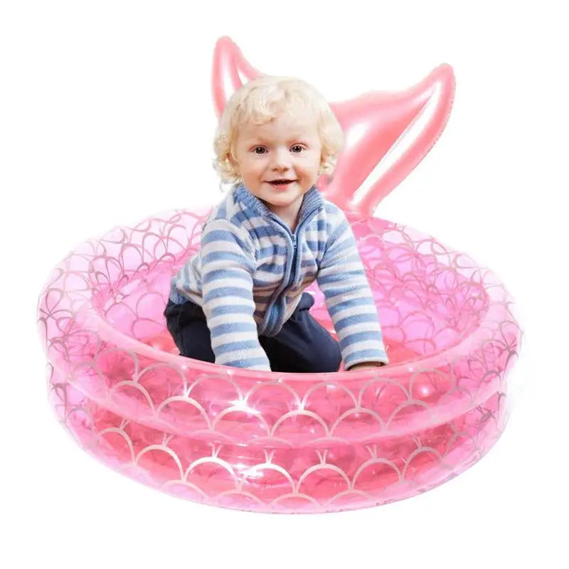 Mermaid Pool Inflatable Swimming Bathing Tub for Kids