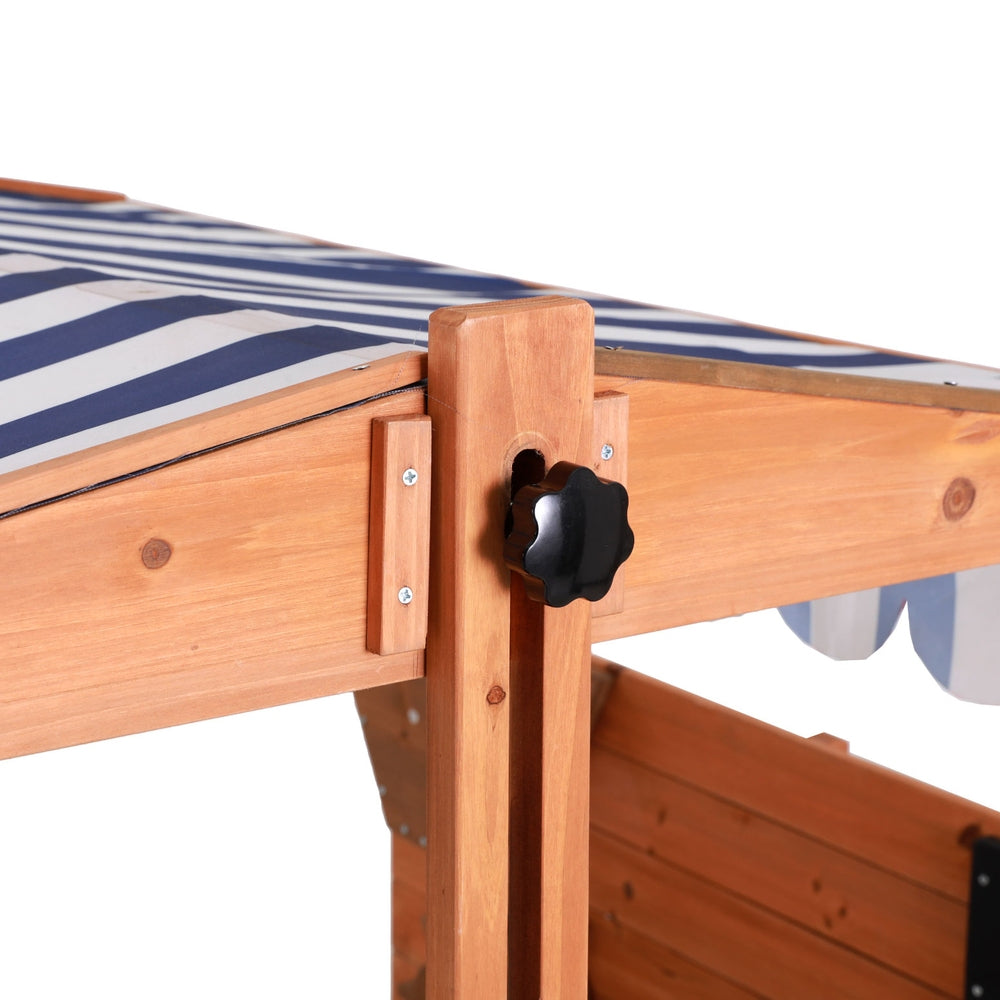 Sandbox Wooden Canopy Sandbox With Cover Funnel Outdoor Toys