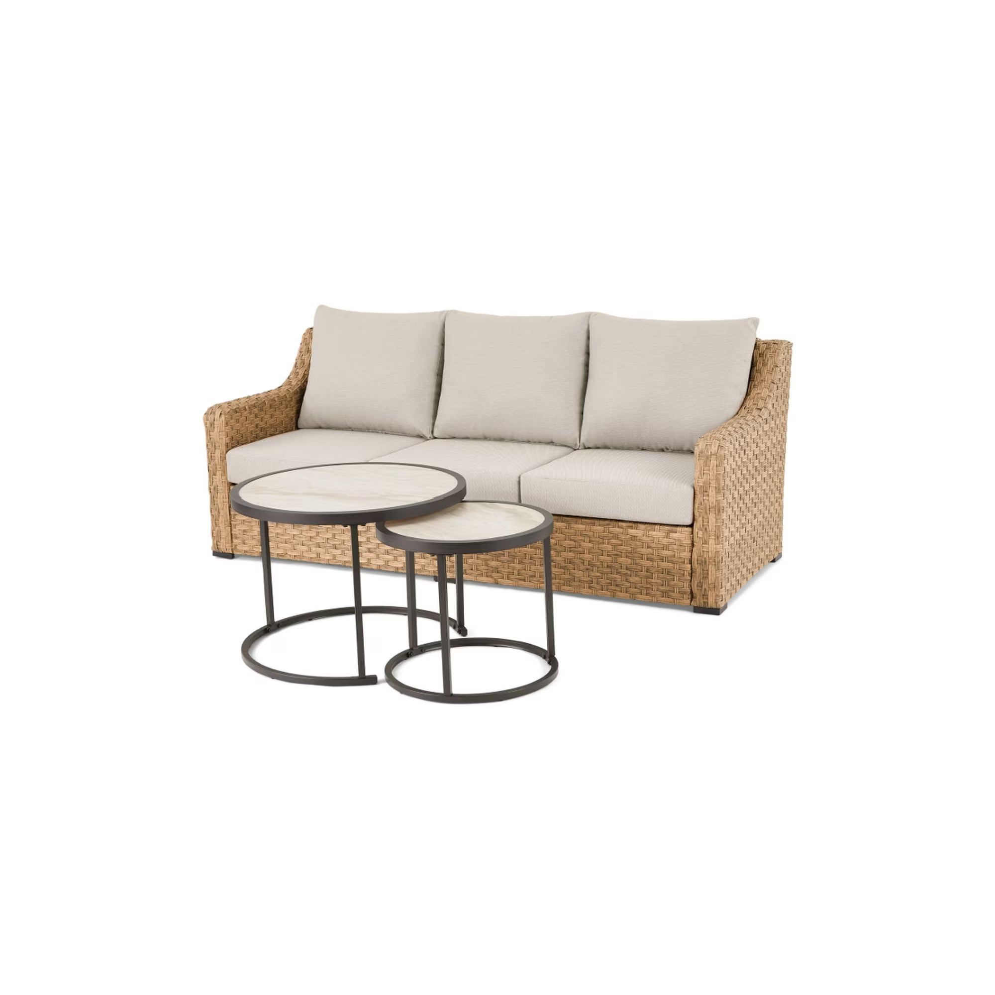 Outdoor 5-Piece Wicker Conversation set